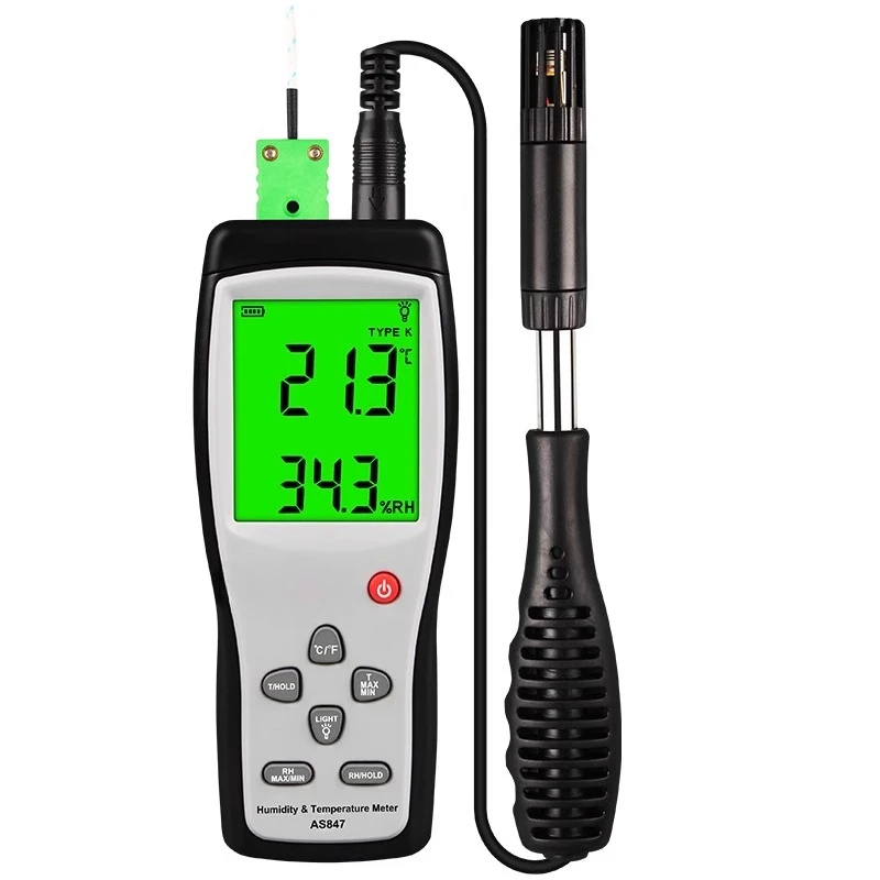 

Industrial high precision Handheld air temperature and humidity recorder Portable temperature and humidity meter detector