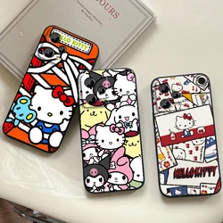 Sanrio Hello Kitty For Xiaomi Redmi Note 13 12R 12 12S Turbo 11 11T 11S 10 10S Pro Plus 5G Black Soft Phone Case