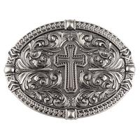 Patterned Cross Allay Belt Buckle Decoration