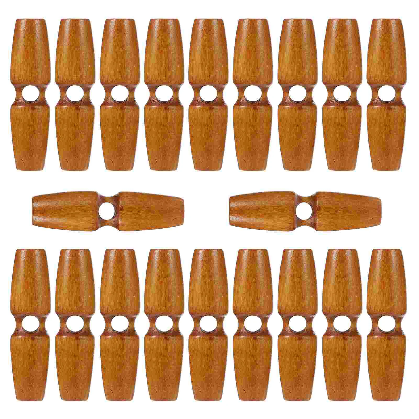 20 Pcs Olive Buttons Craft Clothes Sweater Overcoat Replacement Stylish Wooden Sewing Durable