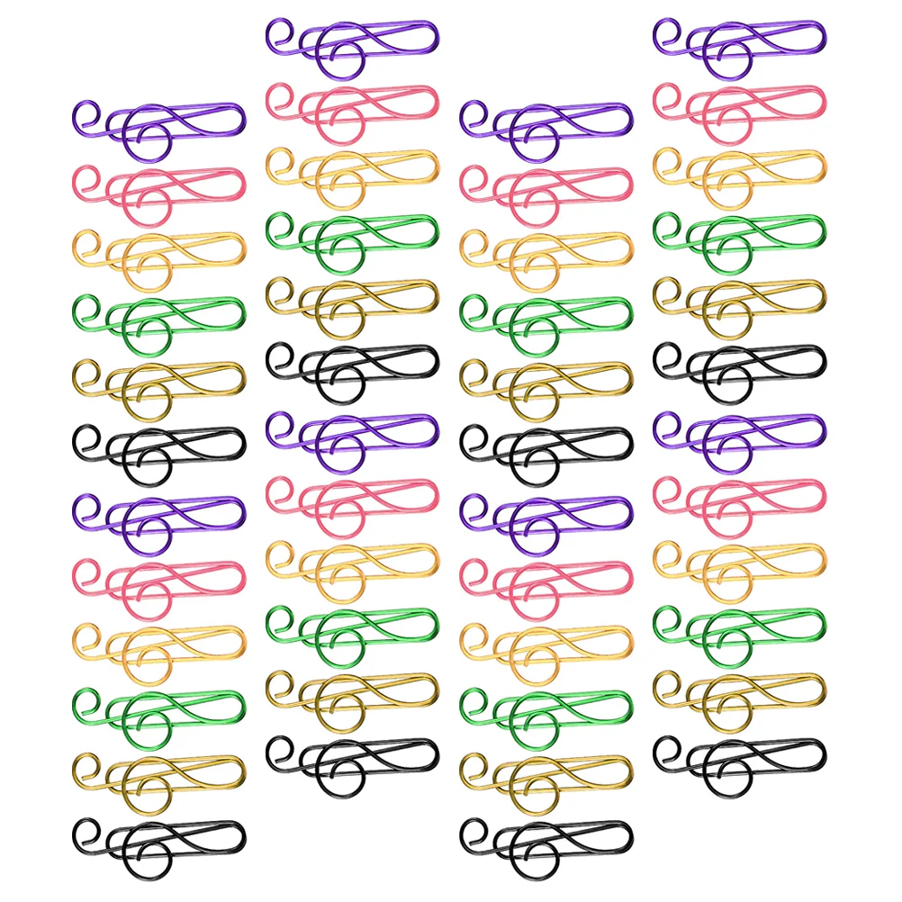 75 Pcs Note Paper Clip Clamps Clips Colored for Paperwork Metal Paperclips File Cute Seal Fun School Decorative Office Large