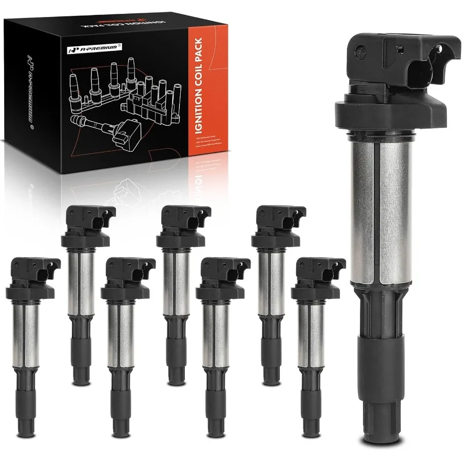 

Ignition Coil Pack Compatible with BMW 545i 550i 645Ci 650Ci 650i 745i 745Li 750i 750Li X5 E60 E63 E64 E65 E66 E70 E53 8PC Set