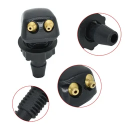 2Pcs Car Windshield Wiper Washer Spray Nozzles Dual Holes Windscreen Nozzle Wipers Water Sprays Jet Fits Most Auto Models