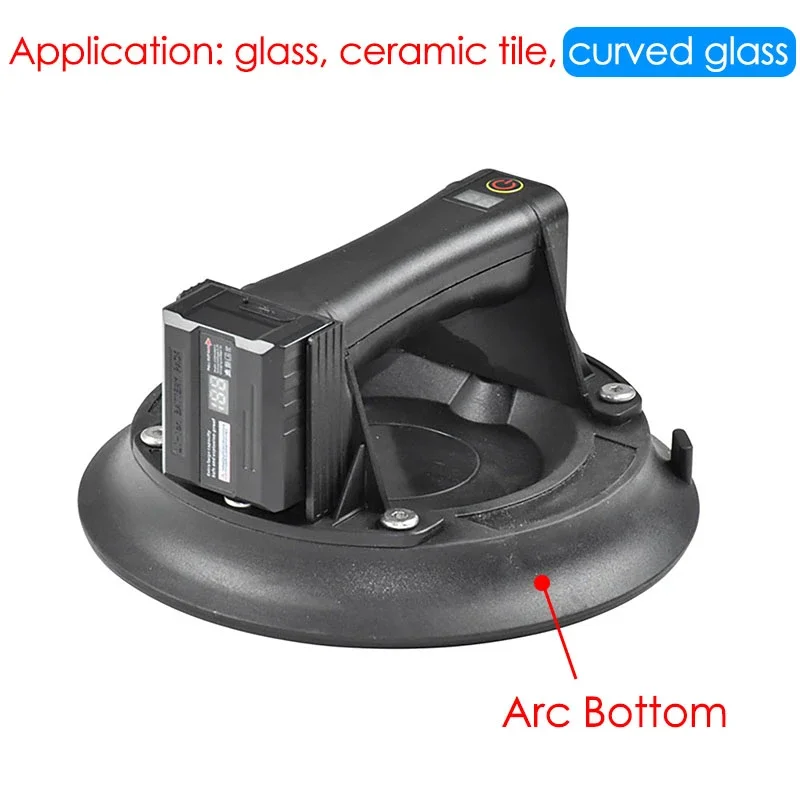 200KG Load Electric Vacuum Suction Cup for Curved Glass Lifting Powerful Vacuum Sucker Air Pump Ceramic Tile Moving Tool 2400mah