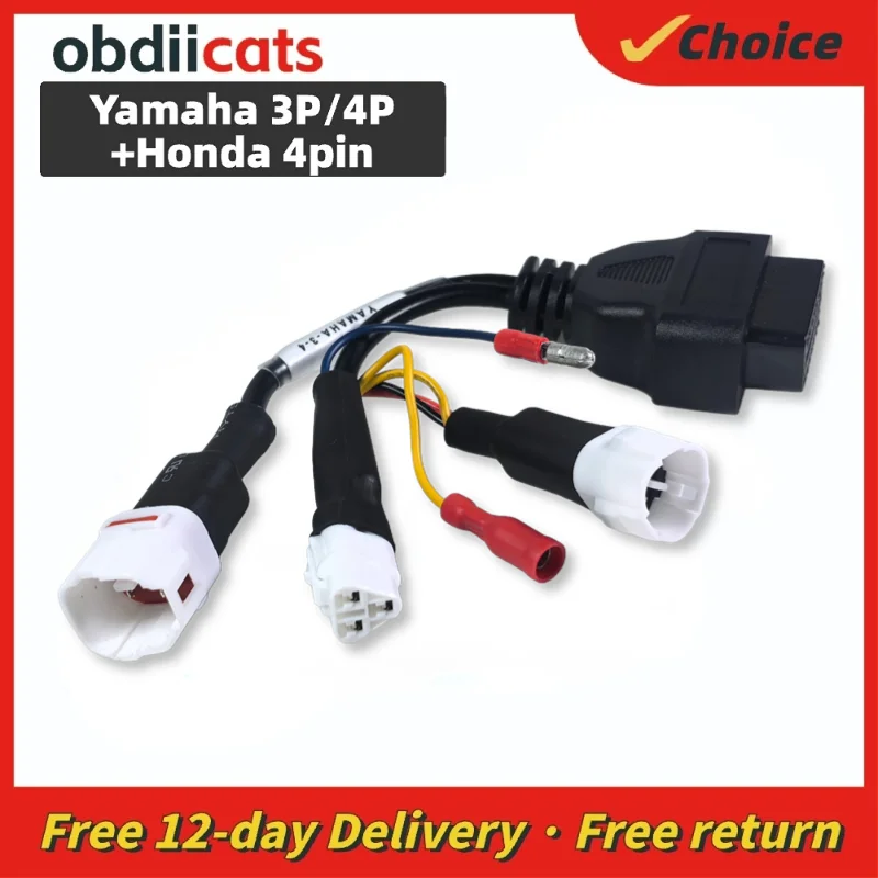 For Yamaha 3pin and4pin For Honda 4pin Motorcycle Cable 3IN1 Motorbike Diagnostic Cable Adaptors OBD2 Diagnostic Cable Connector