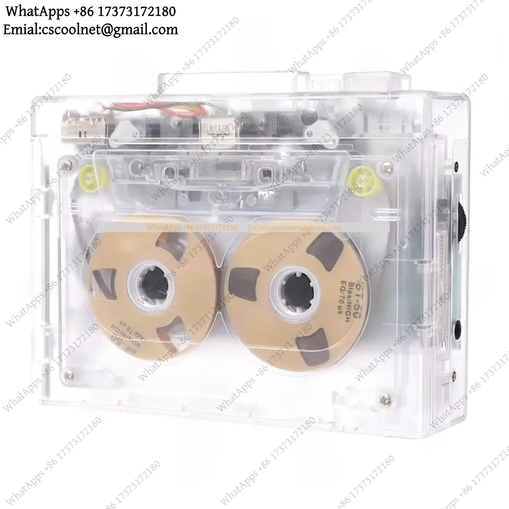 Retro Bluetooth Tape Player Portable High Fidelity FM Radio Transparent Cassette Player Nostalgic Classic Audio Device