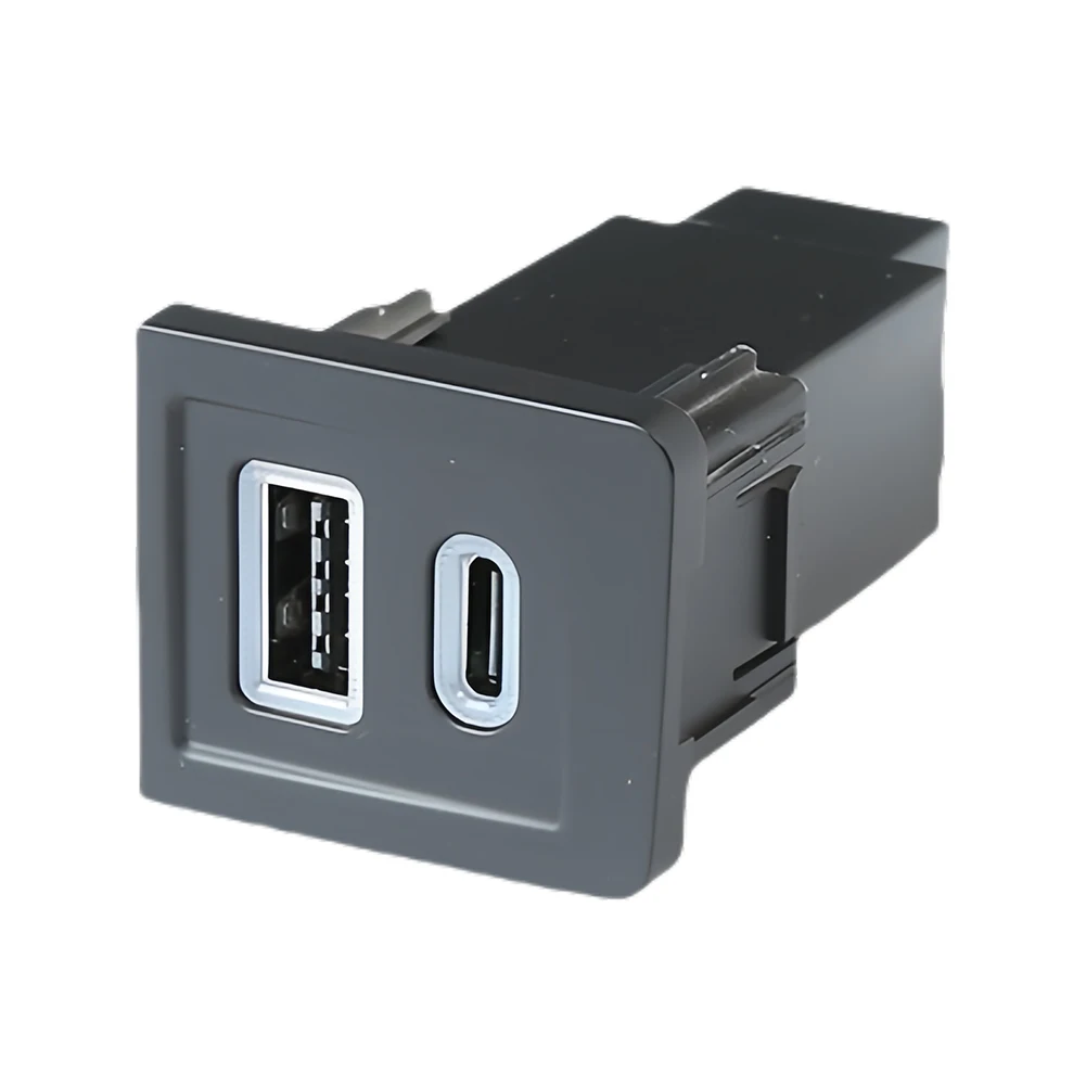 المزدوج USB شاحن سيارة المقبس نوع C PD + QC3.0 USB C شاحن سيارة شحن سريع السيارات محول الهاتف لشركة فولكس فاجن Multivan T5 2003-2015