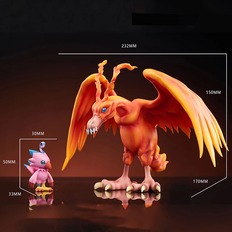 23 Cm Digital Monster Birdramon And Piyomon Collection Pvc Model Statue Dolls Desk Decoration Ornament Children'S Christmas Gift