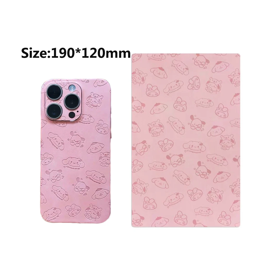 Fonlyu Embossed Suede Leather Pattern Back Cover Sticker for MobilePhone Screen Protector Film Cutting Machine Rear Skin Feeling