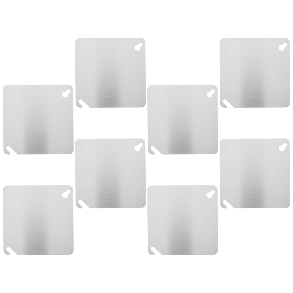 

8Pcs Metal Square Electrical Box Cover Plates Flat Durable Panel for 4x4 Outlet Box Junction Covers Square Outlet Cover Plate