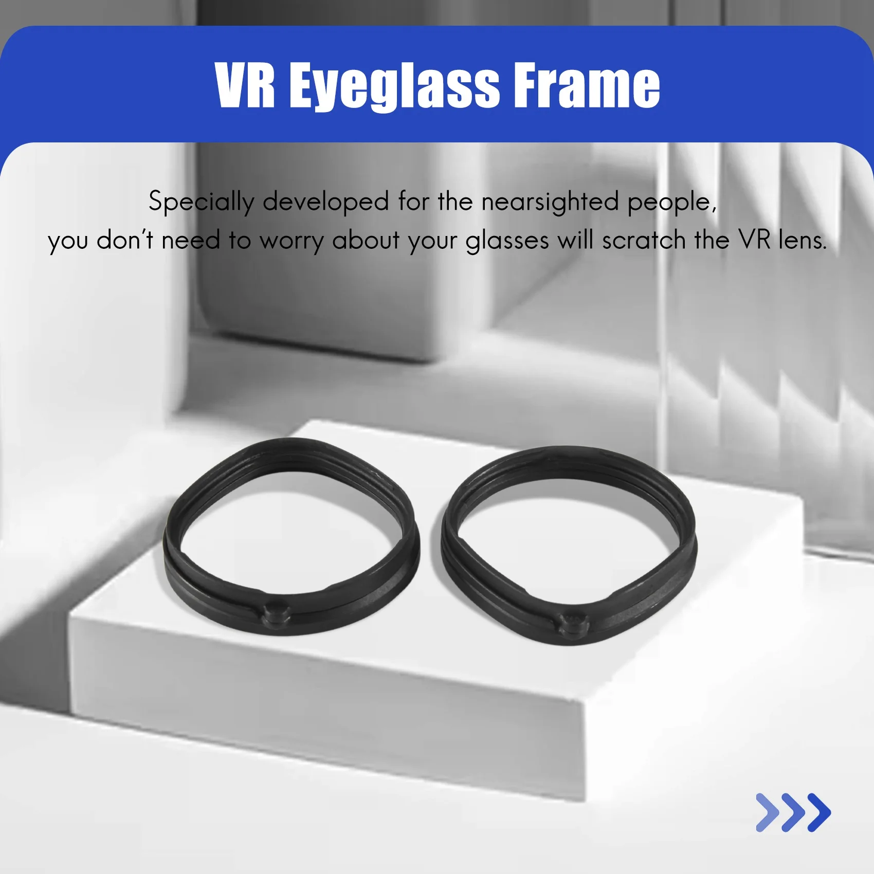 DT21 Magnetic VR Eyeglass Lens Frame for Oculus Quest 2 Quick Disassemble Clip Lens Protection (Without Lens)