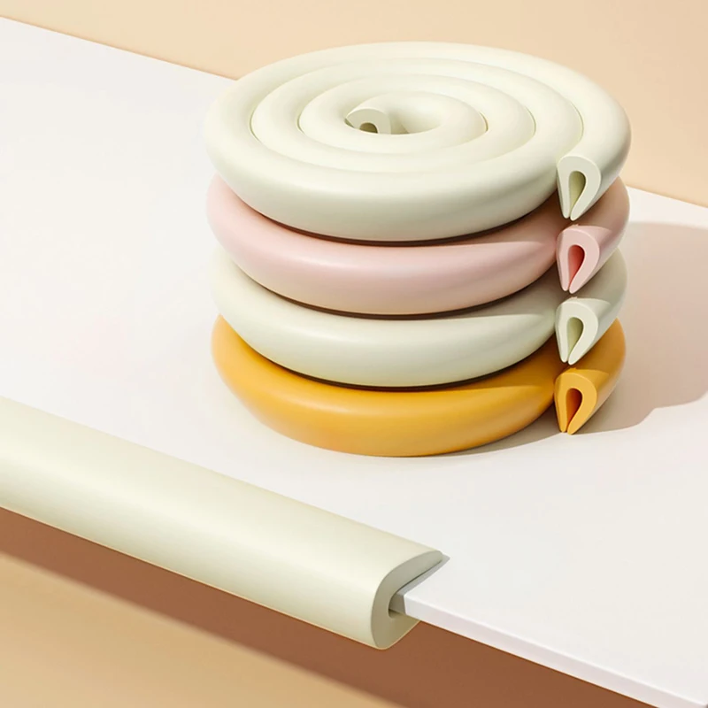 

2M Foam l Anti-collision Strip U-shaped Tea Table Head Sticker Soft Bag Protection Sponge Wrapped Glass Door Anti-collision
