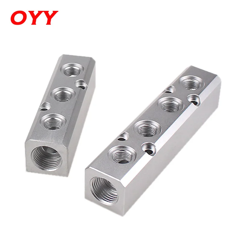 

Pneumatic Exhaust Allocator Aluminum Alloy Diverter Row Multi-pipe Base Aluminum Strip Air Block 1/4 1/2