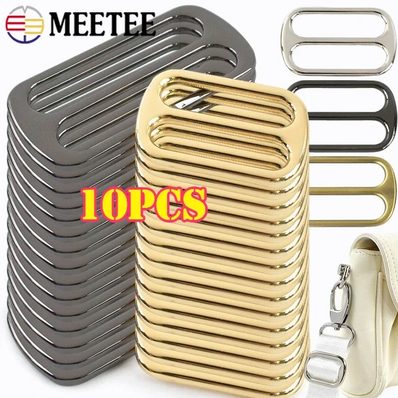 10Pcs 12-50mm Metal Tri-Glide Buckles Backpack Adjustable Slider Clasp Webbing Belt Sling Ring Hook DIY Hardware Accessories