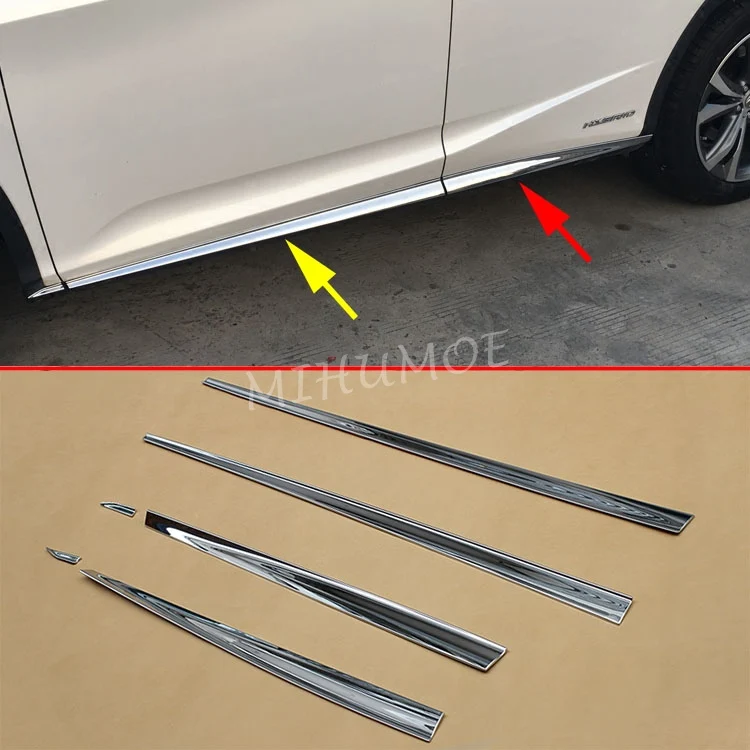 Chrome Door Body Trim For Lexus RX200t RX300 RX350 RX450h 2016 2017 2018 2019 2020 2021 2022 Molding Cover Accessories