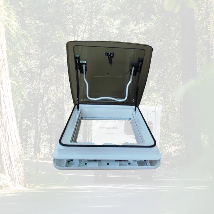 RV Skylight With Acrylic Glass And ASA Out Frame Transparent Color With Led Light Caravan