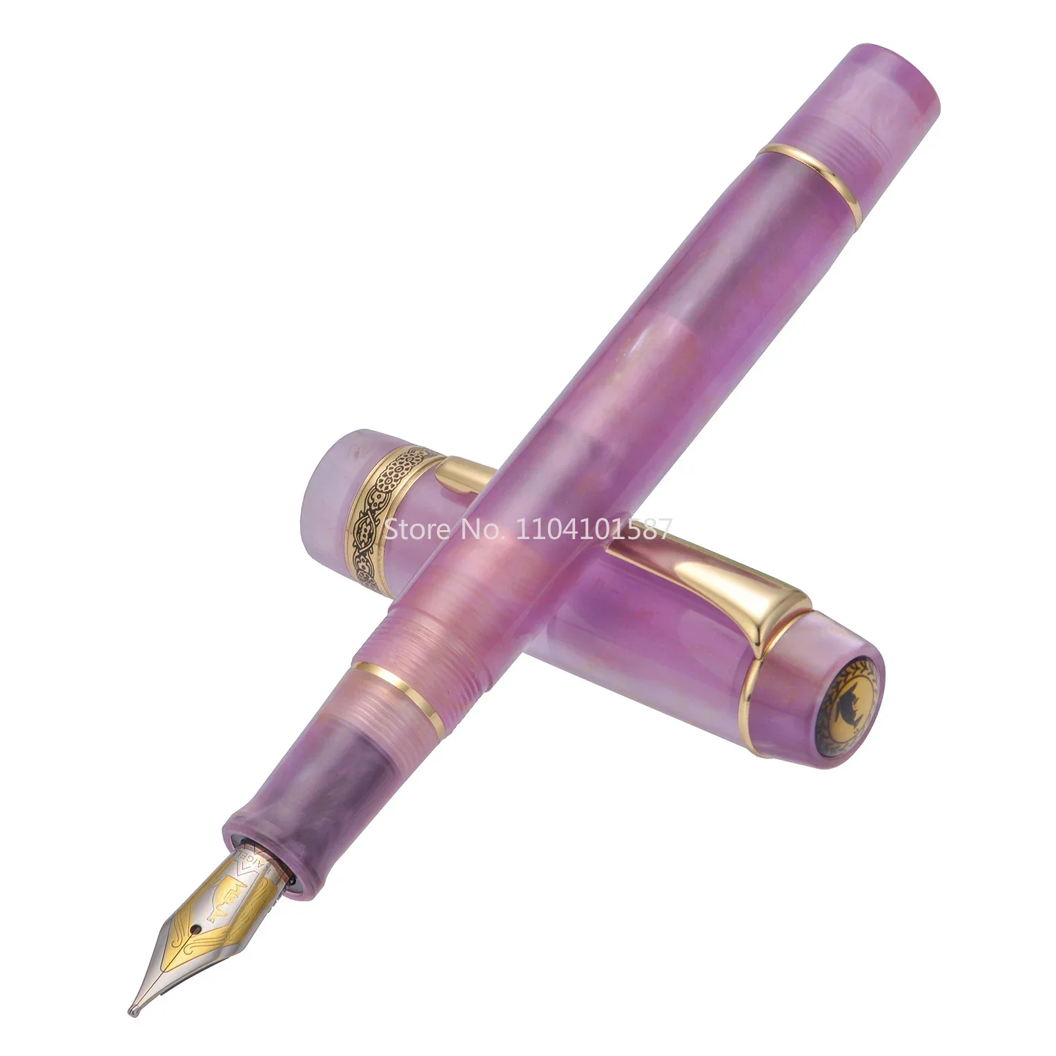 Kaigelu 316A Celluloid Light Piurple Fountain Pen, Iridium EF/F/M Nib Beautiful Feather Pen Writing Office Business School Gift