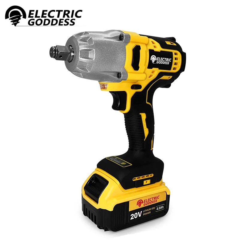 700N·M مفتاح ربط لاسلكي من سبائك الألومنيوم محرك بدون فرشاة محرك كهربائي ليثيوم مناسب لدبوس بطارية ديوالت 20 فولت