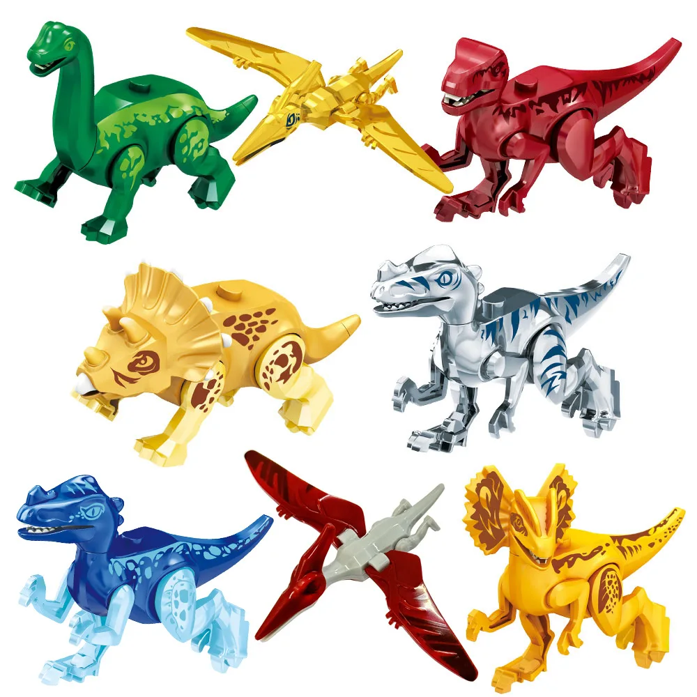 

MOC Jurassic Dinosaur Building Blocks Mini Dinosaur Small Puzzle Toys Tyrannosaurus Rex Brachiosaurus Children's Toys Gifts