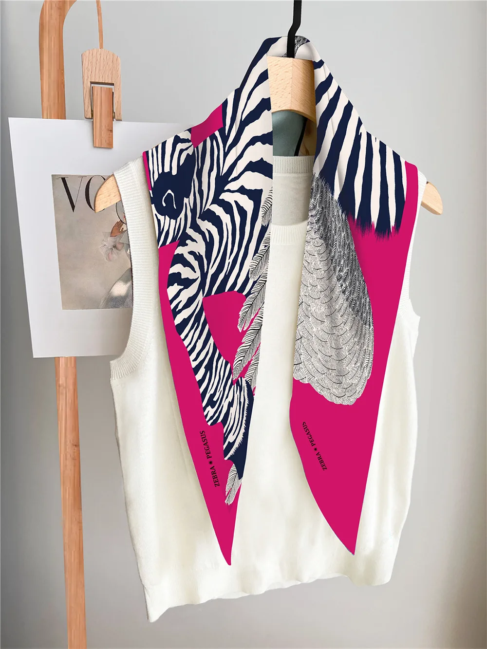 الماس وشاح المرأة بيغاسوس طباعة الأوشحة الحريرية الموضة يلتف باندانا عقال الحجاب الكبير Foulards منديل ربطات القوس فيونكة الإناث #5