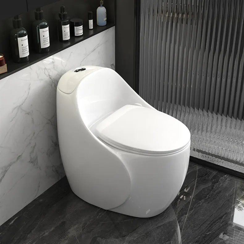 

ZC1 Hotel Home Bathroom Sanitary Ware Modern One Piece Toilet Slow-Closing Seat White Glazed Ceramic Toilet Bowl