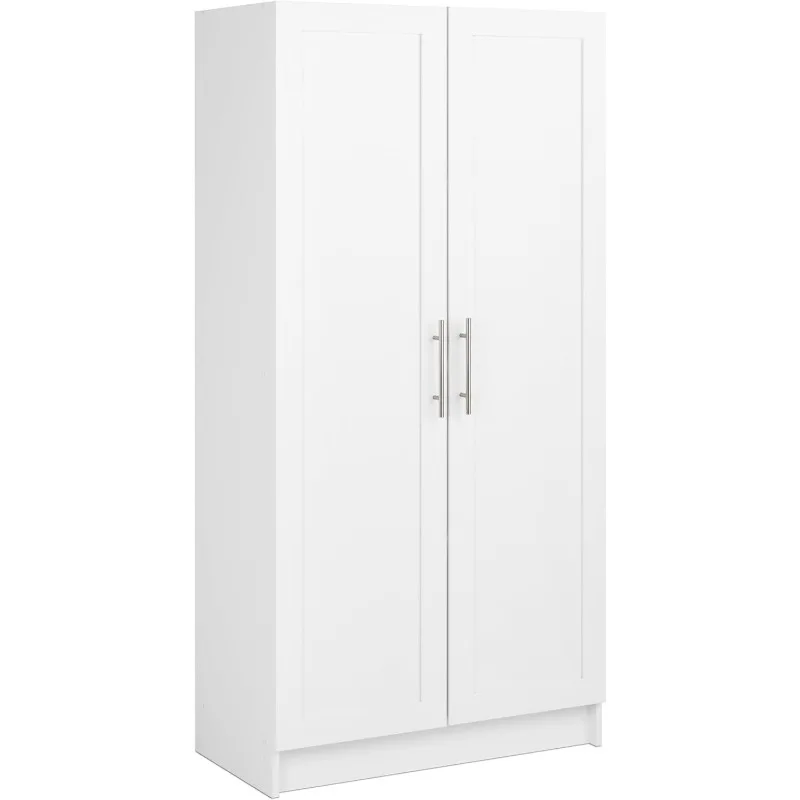 home. Elite Storage Accent Cabinet with Panel Doors,  Pantry Cabinet with 3 Shelves 16.75