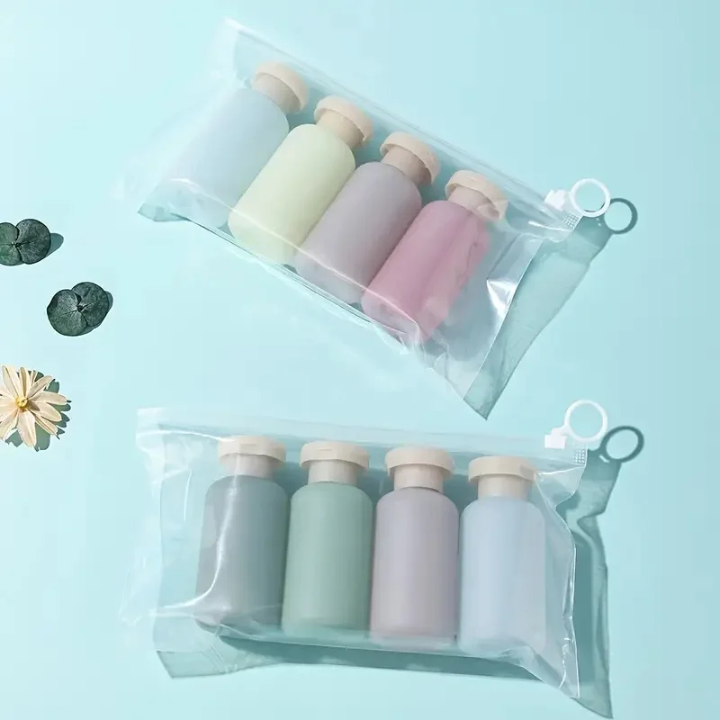 Bottiglie da spremere da 100 ml con tappo ribaltabile Riutilizzabili in plastica da viaggio Lozione ricaricabile Shampoo Balsamo vuoto