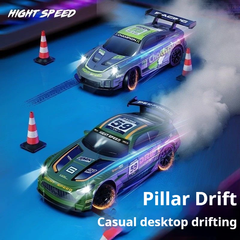 

1:64 Scale Professional High Speed Rc Drift Car 25km/H 4wd Mini Remote Control Car With Led Lights Desktop Racing Toy For Boys