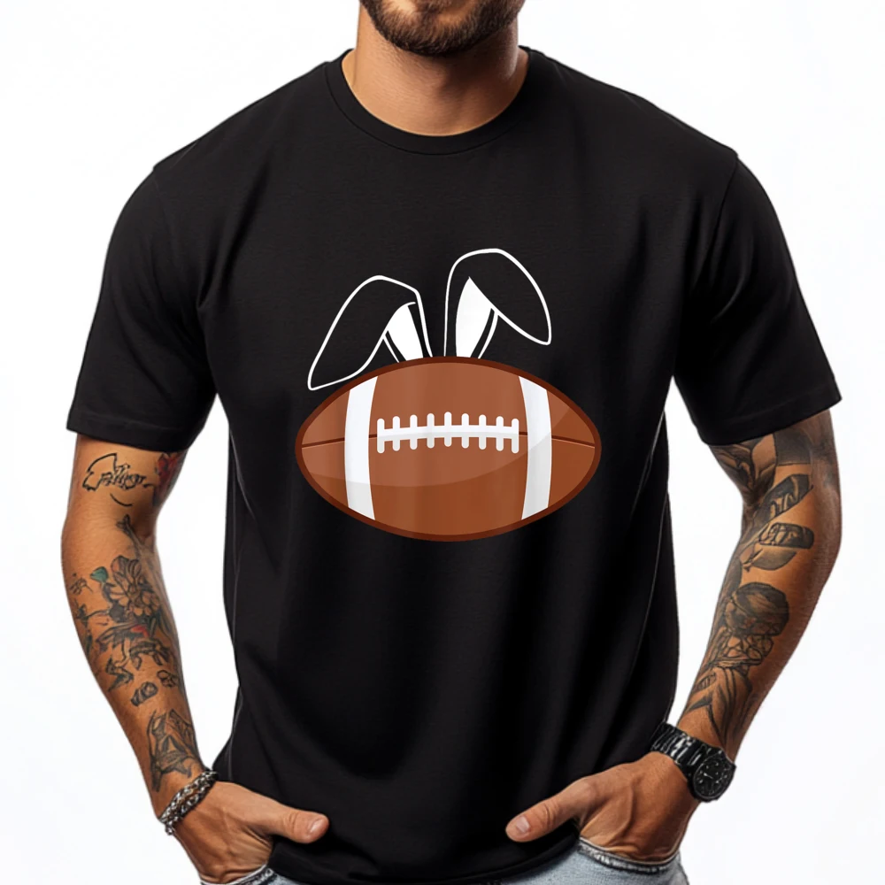 

Bunny Ears American Football Happy Easter Mens Designer Clothes Vintage T Shirts Korean Mens Shirts Graphic Tee T Shirt