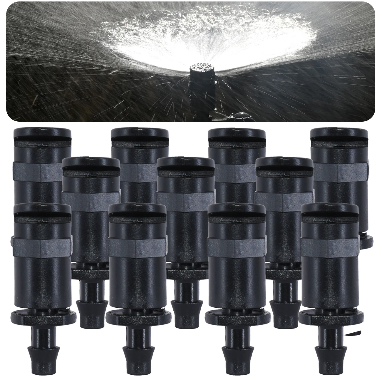 KESLA Garden Drip Irrigation 1/4'' 4/6mm Pipe Cooling Sprinklers Barbed Connector Spray Nozzles Watering System Kit Bonsai Plant