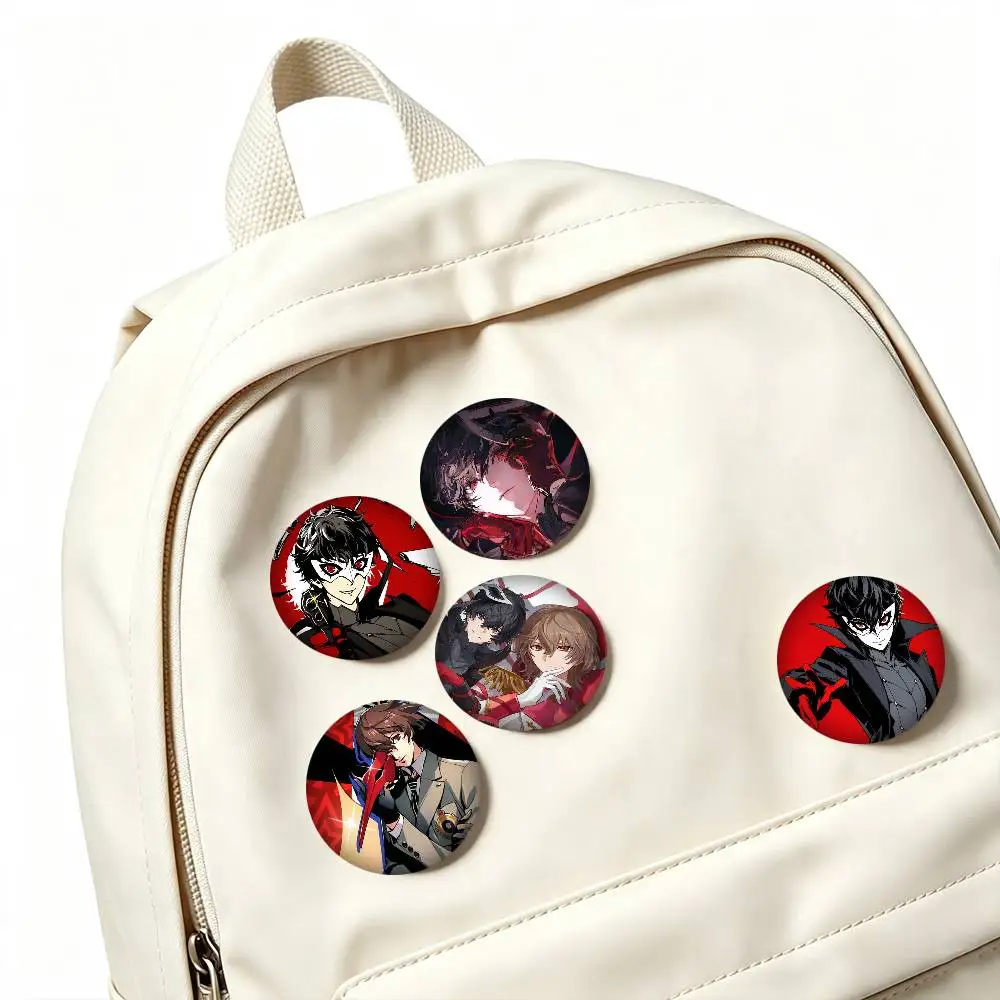 G-Goro Akechi Persona Joker Game  25mm 32mm 44mm 58mm 75mm Brooches Badges Pins for Accessories Gift