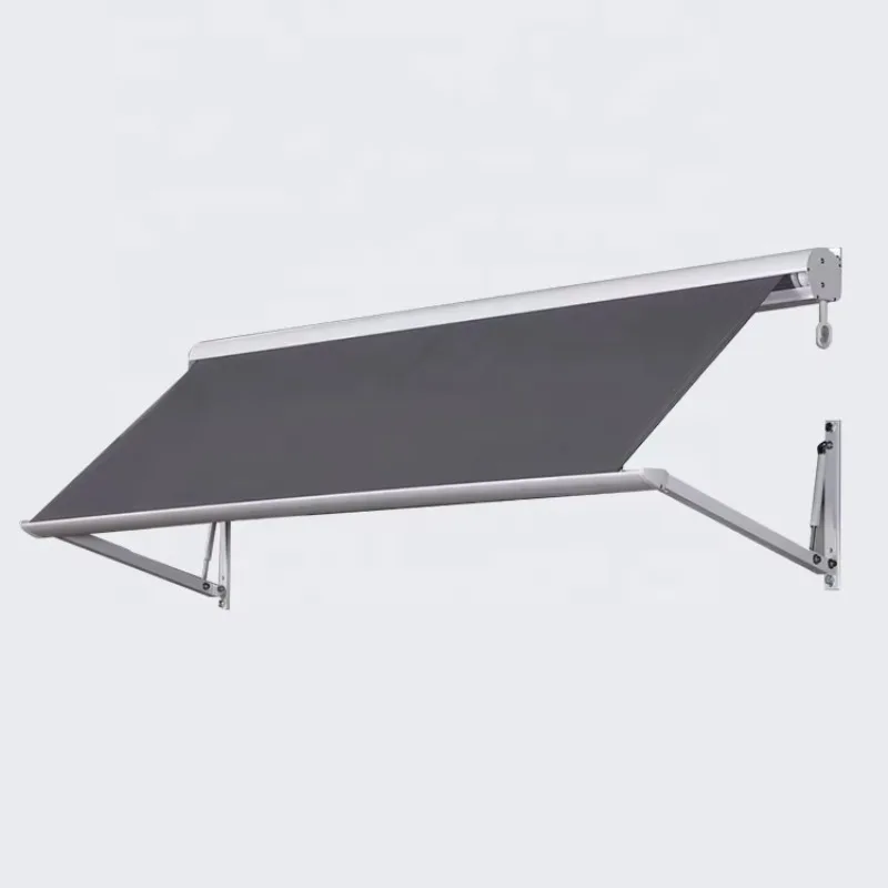 Customized Size Outdoor Aluminum Drop Arm Remote Control Window Awning