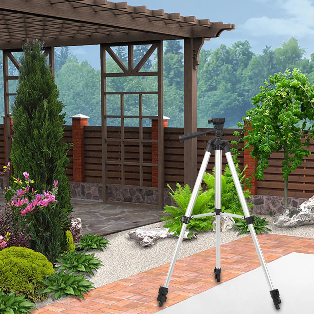 Adjustable Laser Level Tripod Stand with Thicken Bracket - Durable Aluminum Alloy (90 characters)