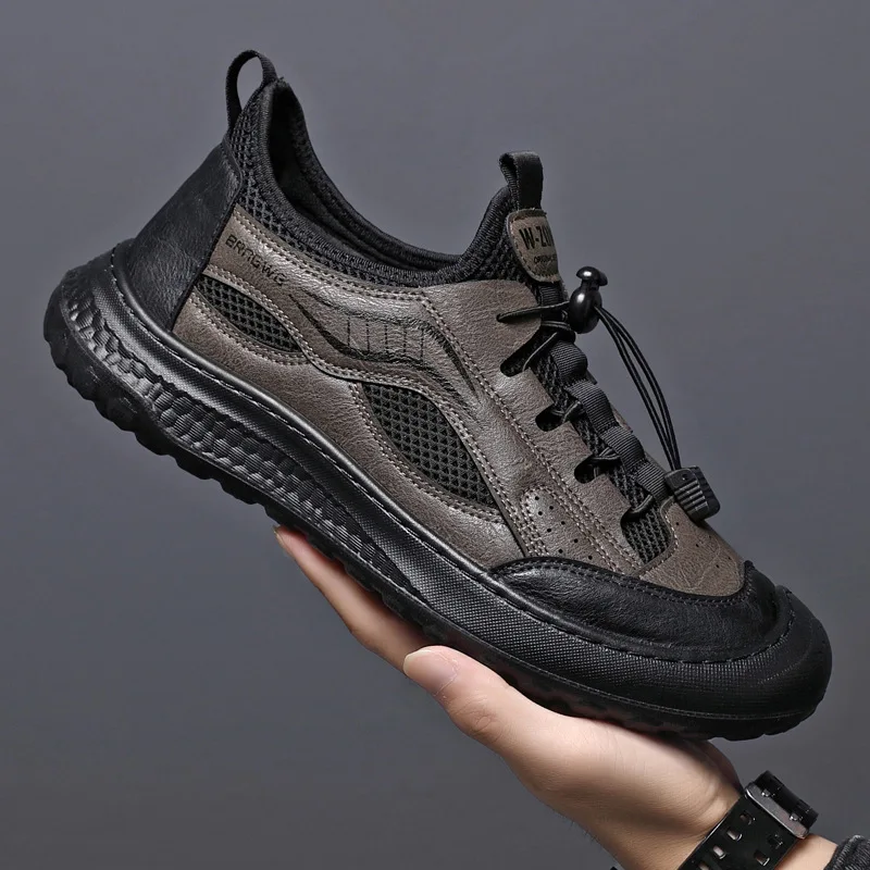 

New Autumn Men's Breathable Lightweight Sports Casual Shoes Fashionable Comfort Mesh Shoes Men's Anti-collision Soft Sole Shoes