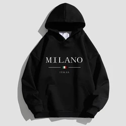 Spring Fall 2024 Men's and women's hooded sweatshirt monogram print unisexes stylish hooded sweatshirt Loose breathable jumper