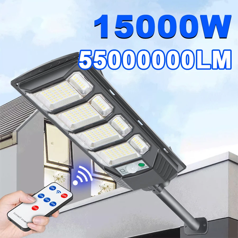 

Самый мощный светодиодный солнечный светильник 55000000LM, суперяркий уличный фонарь на солнечной энергии, IP67 водонепроницаемый, с датчиком движения, для сада, улицы, стен