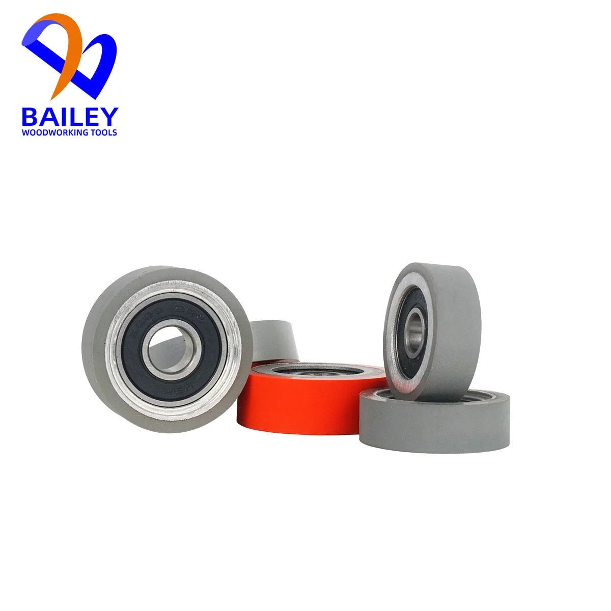 BAILEY 1Pair Tracking Roller Rubber Copying Wheel for Edge Banding Machine Woodworking Tool Accessories