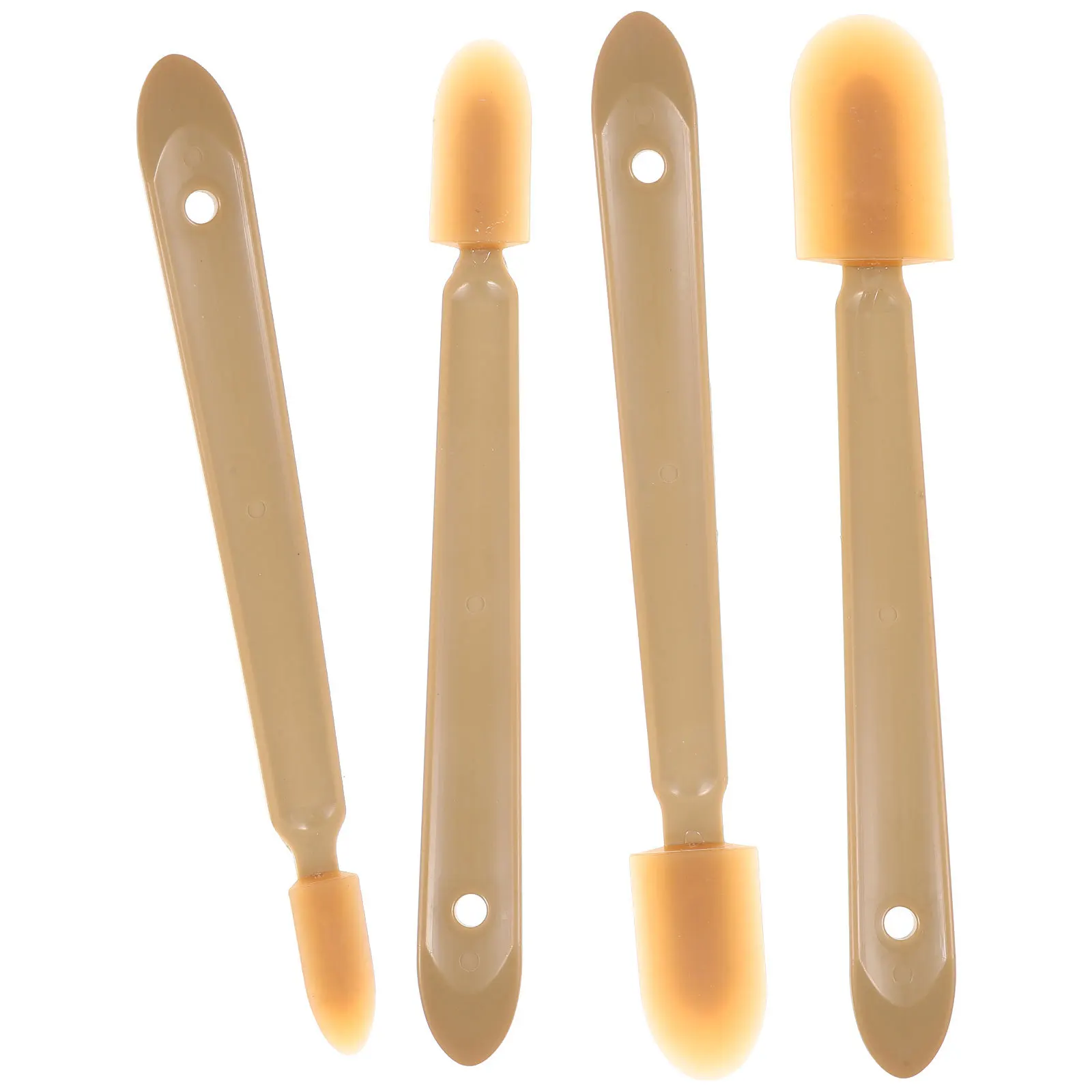 4pcs Caulking Tools Kit Extended Handle Rubber Plastic Ergonomic Design For Gap Filling Grout Work Caulk Finishing Tool Kit