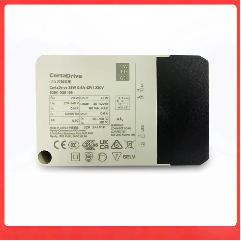 1PCS For CertaDrive 25W/0.6A 30W/0.7A 34W/0.8A 38W/0.9A 44W/1.05A 42V 230V 9290 028 193/4/5/6/7
