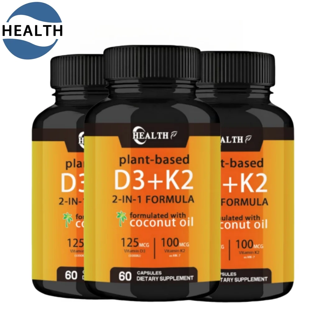 Vitamin K2+d3 Contains Organic Coconut Oil For Easier Absorption | 2-in-1 Supports Your Heart, Bones, And Teeth