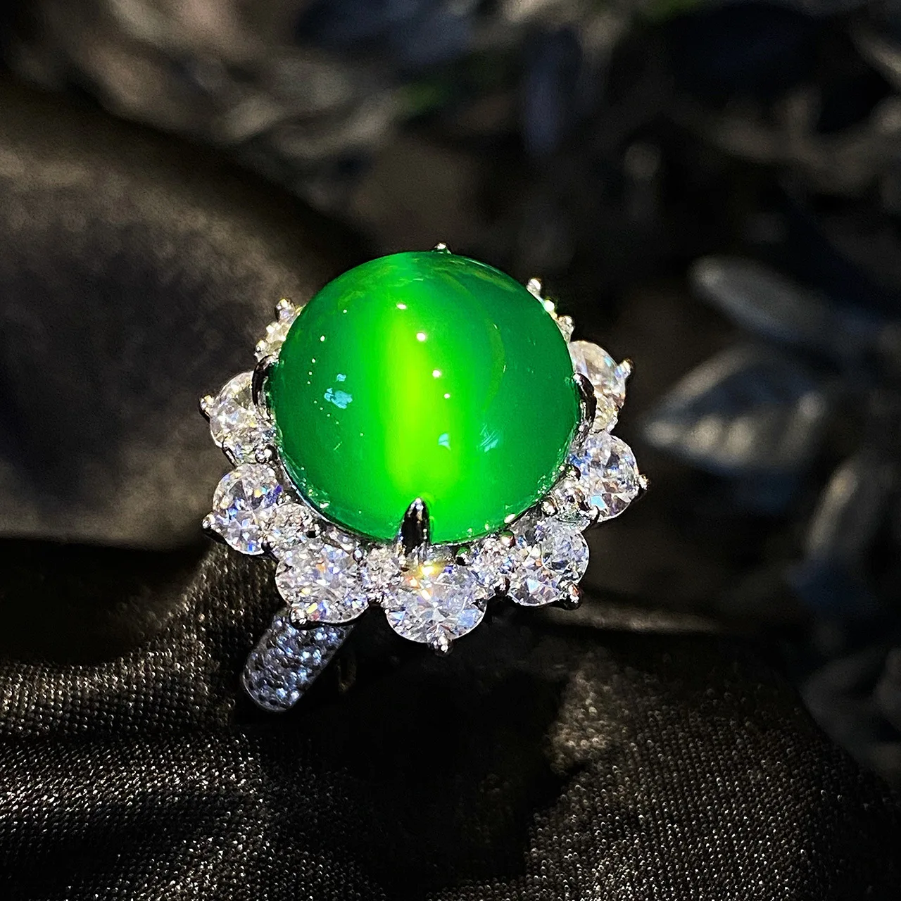 

Chalcedony I Inlaid Agate Ring Jewelry