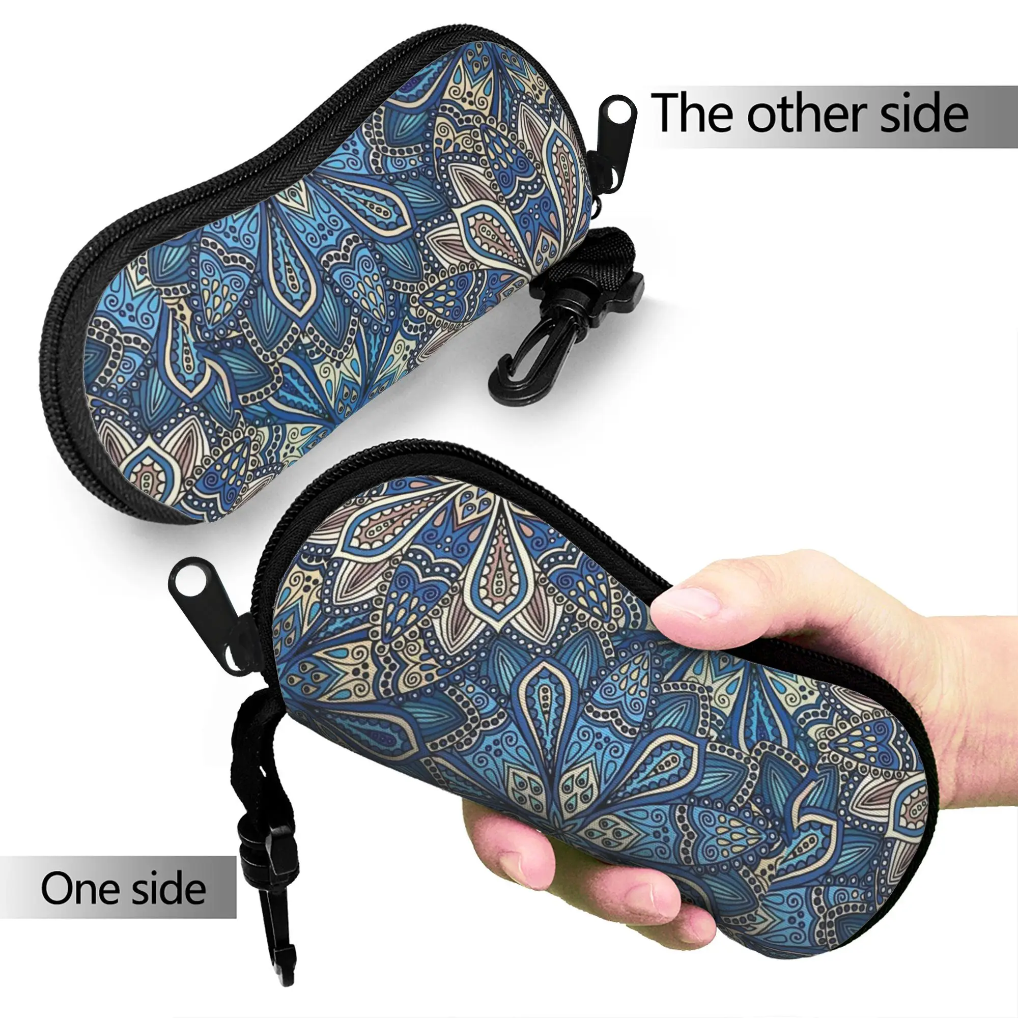 Retro Bohemian Woven Pattern  Glasses Case Cover  Print Sunglasses Case Men  Pocket Eyeglass Cases Cover Soft Eyewear Storage