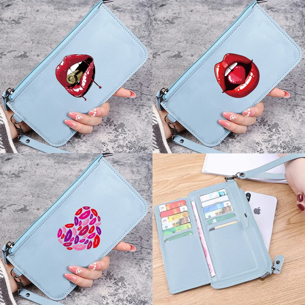 

Outdoor Coin Purse New Long Zipper Wallet Large Capacity Multi-card Bag Mouth Pattern Stylish Lightweight Multifunctional Wallet