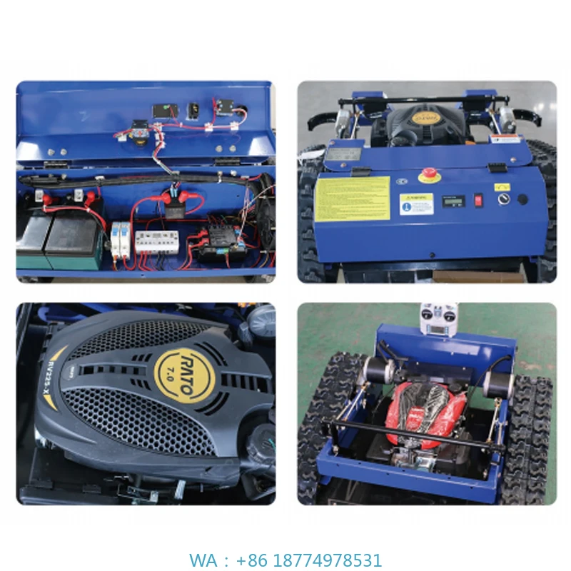 

Speed 4km/H Lawn Mower Home Use Grass Cutter MachineRemote RV225 Industrial & DIY Grade Electric/Manual Travel