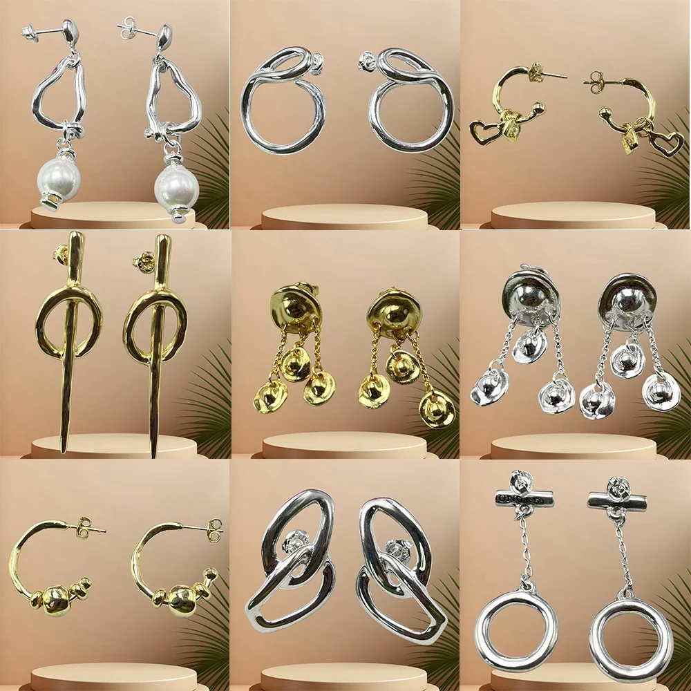 2024 ספרד מוצרים חדשים מוכרים חמים אופנתיים עגילים פשוטים לנשים תכשיטים רומנטיים מתנות