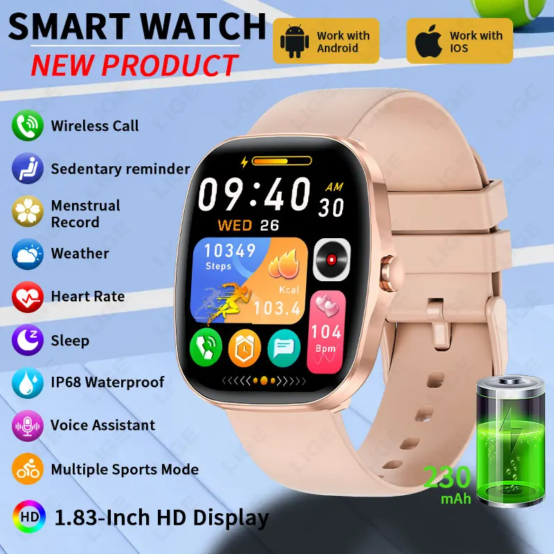 

Smart Watch For Women Full Touch Screen Bluetooth Call Waterproof Watches Sport Fitness Tracker Smartwatch Lady Reloj Mujer