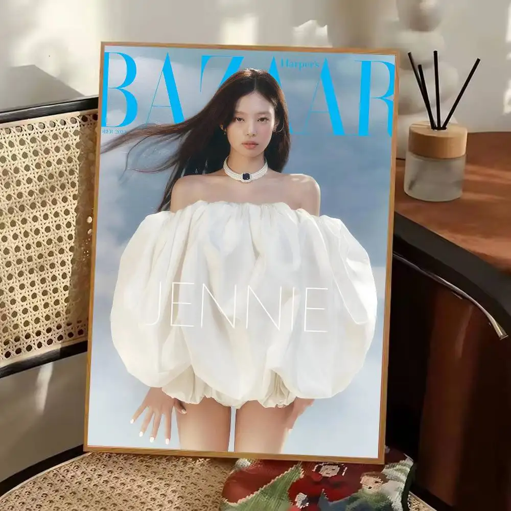 الكورية فتاة مجموعة Kpop جيني المشارك ورقة طباعة غرفة المعيشة المنزلي غرفة نوم مدخل بار مقهى الفن اللوحة الديكور #5