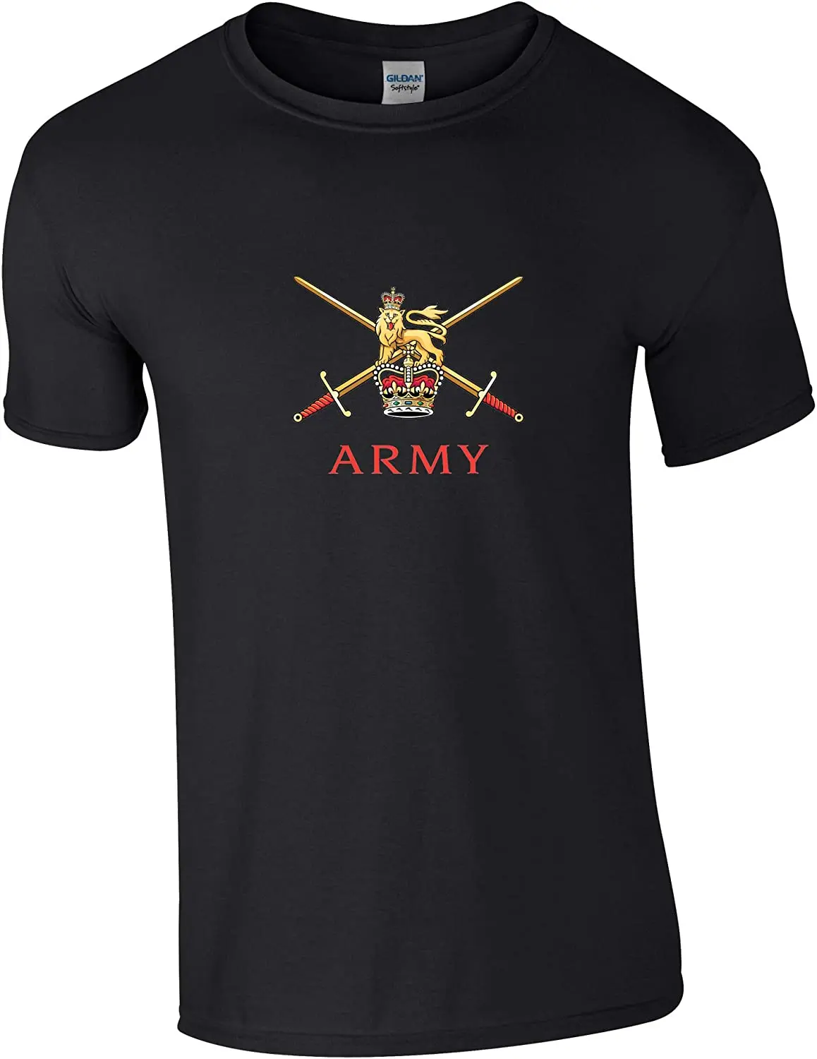 British Army Insignia Large Logo T Shirt. New 100% Cotton Short Sleeve O-Neck T-shirt Casual Clothing Mens Top