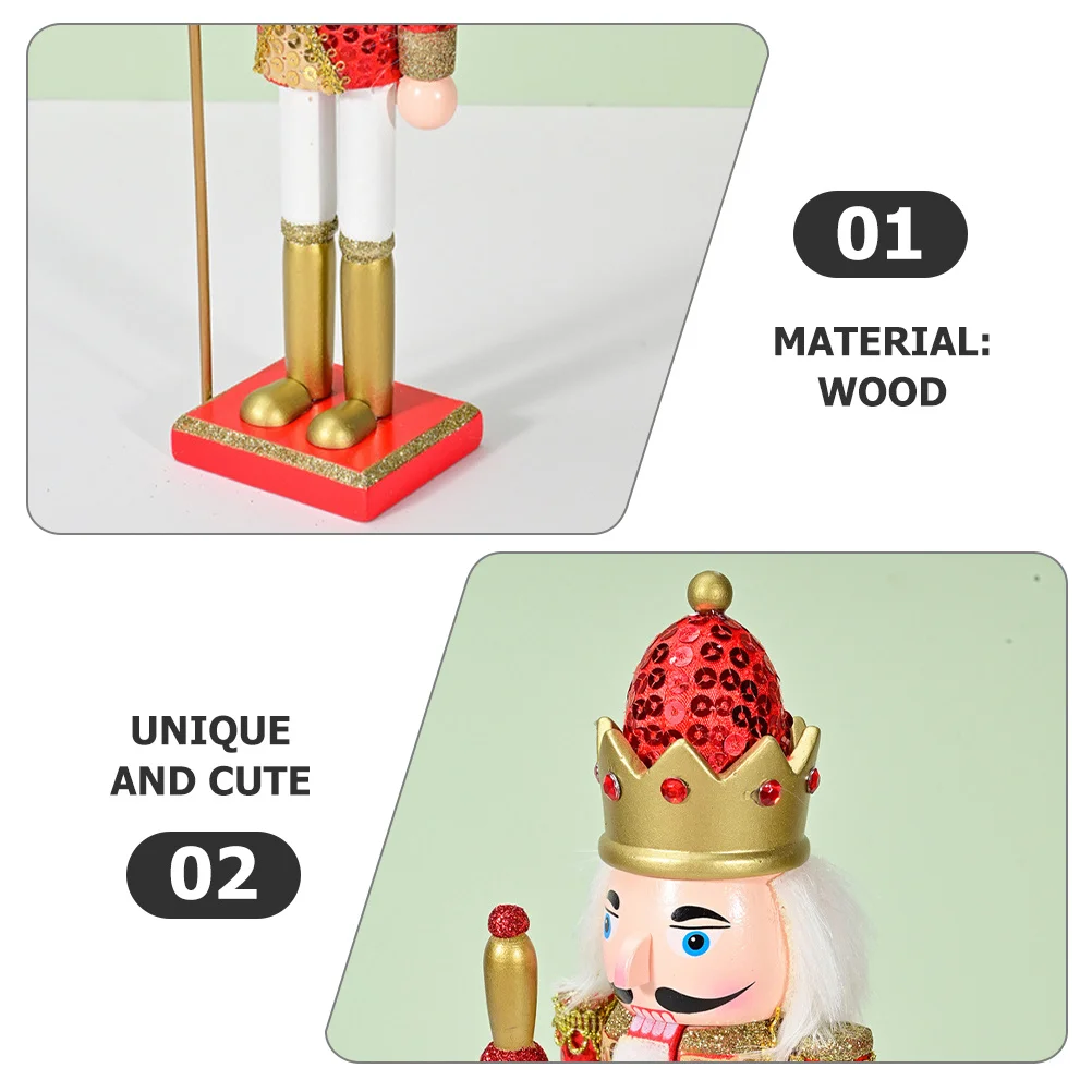 

Wooden Christmas Nutcracker Soldier Unique Xmas Party Decoration Christmas Nutcracker Craft Small Festive Table Ornament Home