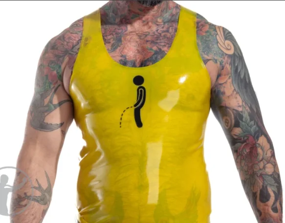 

100% Latex Gummi Rubber Catsuit 0,4mm Overall Zentai Anzug Kostüm Sports vest